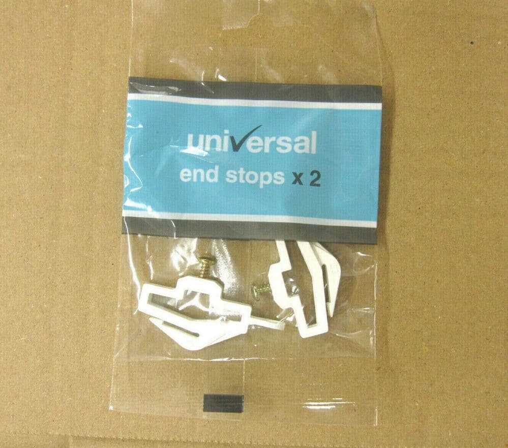 2 Universal CURTAIN TRACK END STOPS endstops stoppers